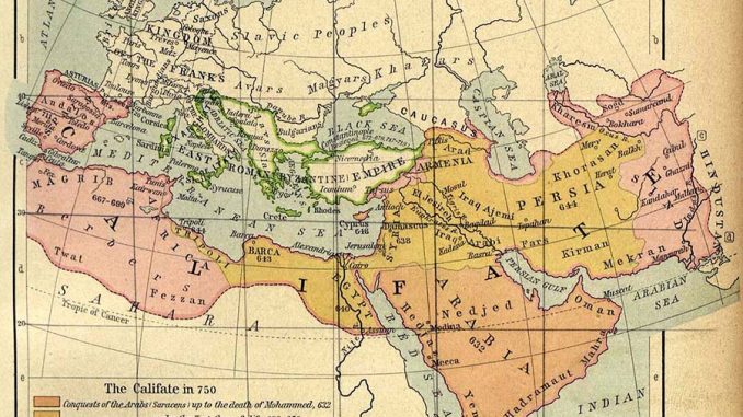 caliphate and ummyyad map